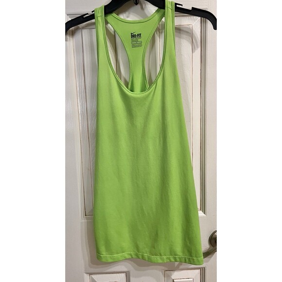 Nike Tops - Nike Dri-FIT Women’s Medium Volt Lime Green Racerback Athletic Tank Top Workout